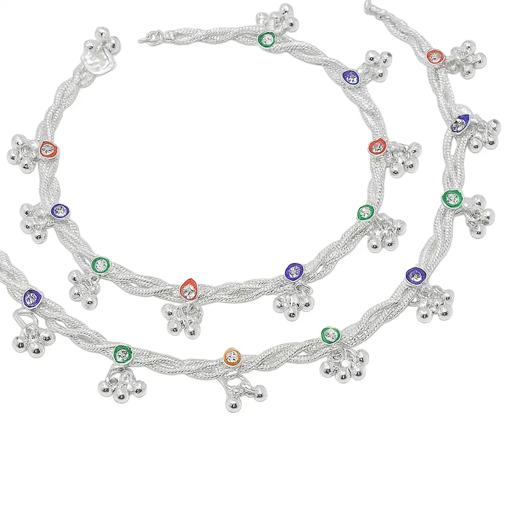 Tri-Colour Anklet for girls