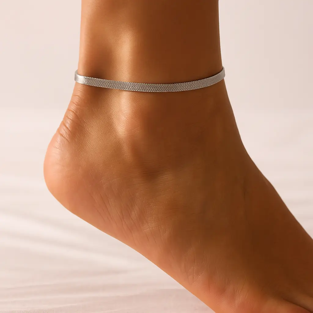 Stylish Silver Snake Anklet for All Occasions